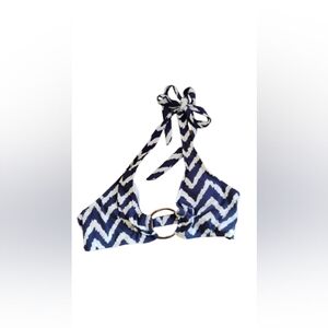 Milly Chevron O Ring Halter Bikini Top Sz M